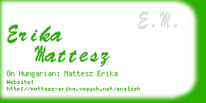 erika mattesz business card